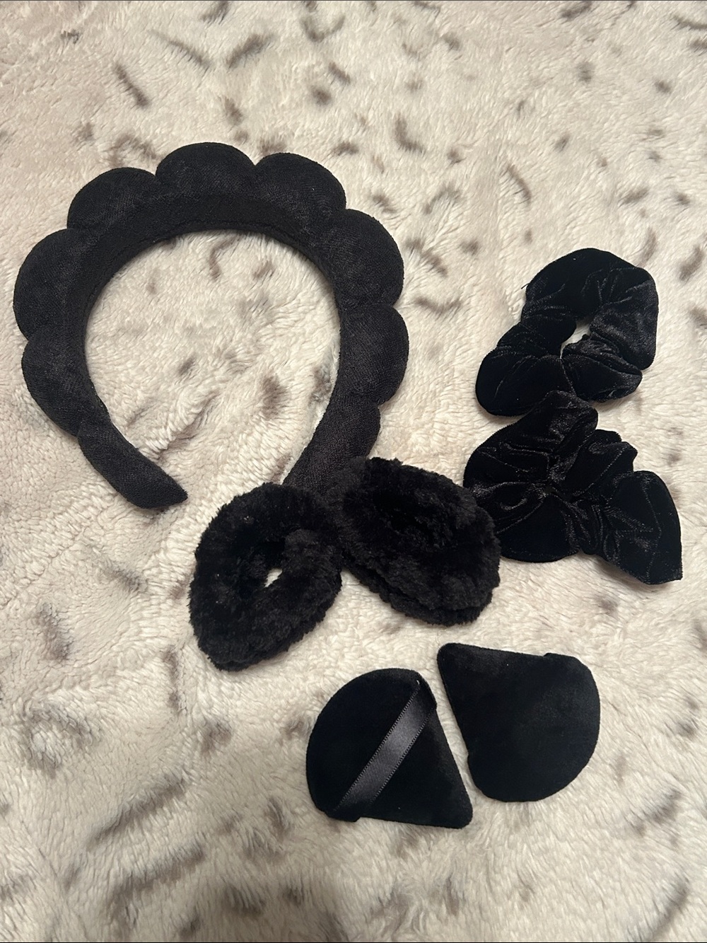 Headband, wristlets, scrunchies, makeup applicators bundle